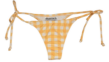 Load image into Gallery viewer, Yellow Gingham Tie-side Bikini Bottom
