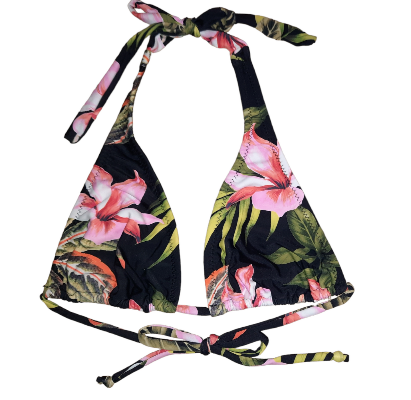 Pink Tropical Sliding Halter Top