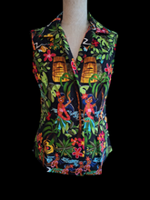 Load image into Gallery viewer, Aloha Sleeveless Button-down Top
