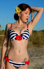 Load image into Gallery viewer, Sue Sea Sailor Bow Tie Side Bikini Bottom
