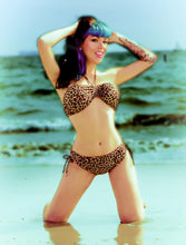 Load image into Gallery viewer, Leopard Lounge Drawstring Hipster Bikini Bottom
