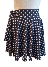 Load image into Gallery viewer, Black/white Polka Dot Cover up Skirt
