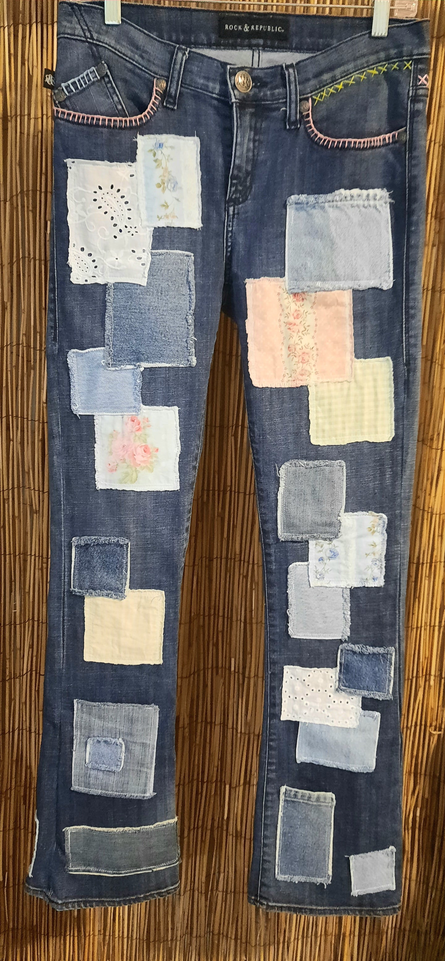 Upcycled Patchwork Jeans