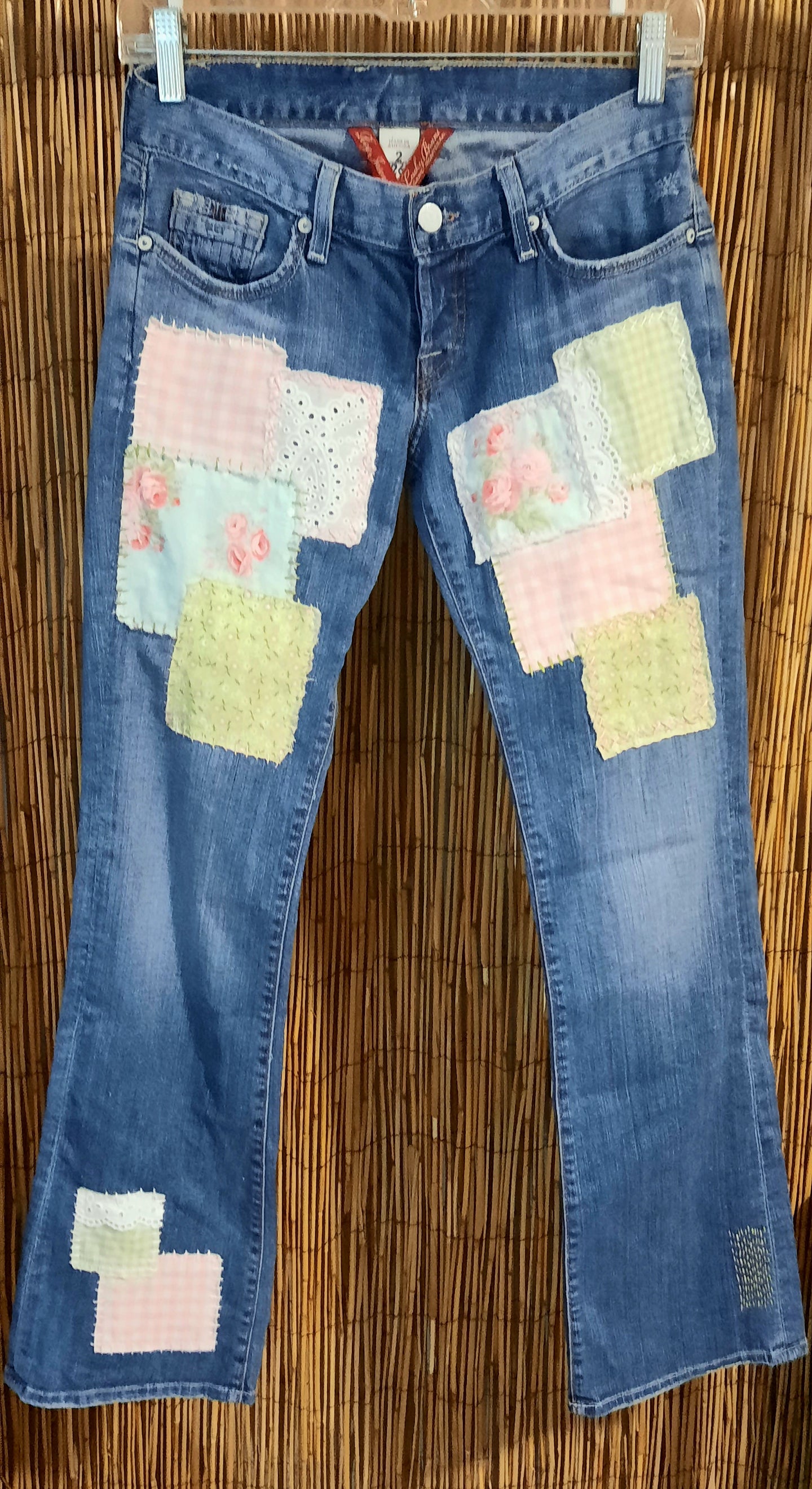 Upcycled Jeans/Boho/Shabby Chic/Repurposed Jeans