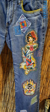 Load image into Gallery viewer, Upcycled/Repurposed Levi&#39;s Tattoo Jeans
