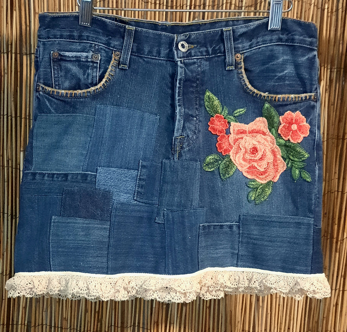 Upcycled Denim Skirt