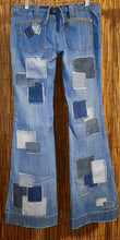 Load image into Gallery viewer, Upcycled Jeans/Frankie B/Repurposed Jeans/Patchwork Jeans/Bell Bottoms
