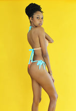 Load image into Gallery viewer, Orange Tie-side bikini bottom 
