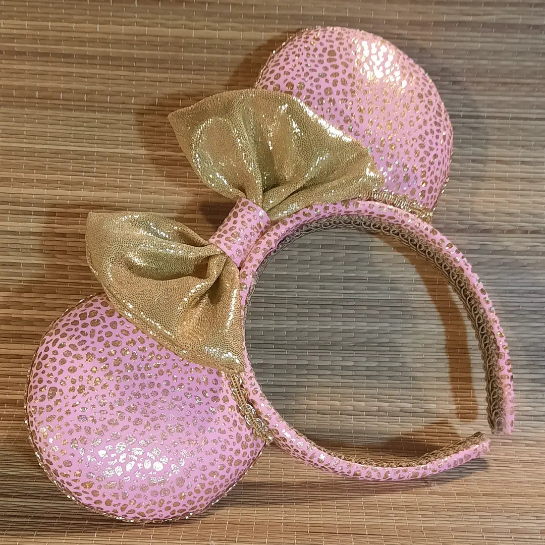 Pink Cheetah Princess Mouse Ears