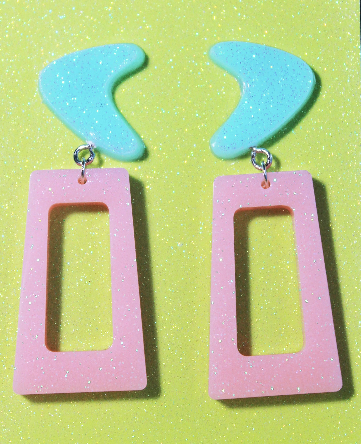 Boomerang Alley Retro Dangle Earrings