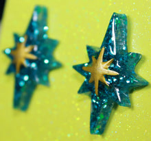 Load image into Gallery viewer, Starburst Skyliner Diner Retro inspired Earrings
